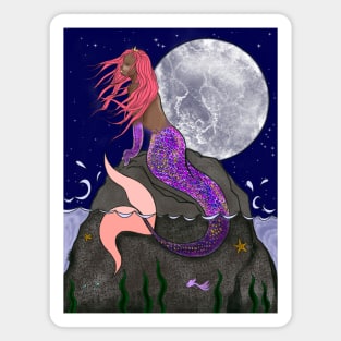 moonlit mermaid Magnet